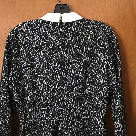 NWT ERIN Erin Fetherston Black & Ivory White Lace Dress - Size 2 - Picture 6 of 10